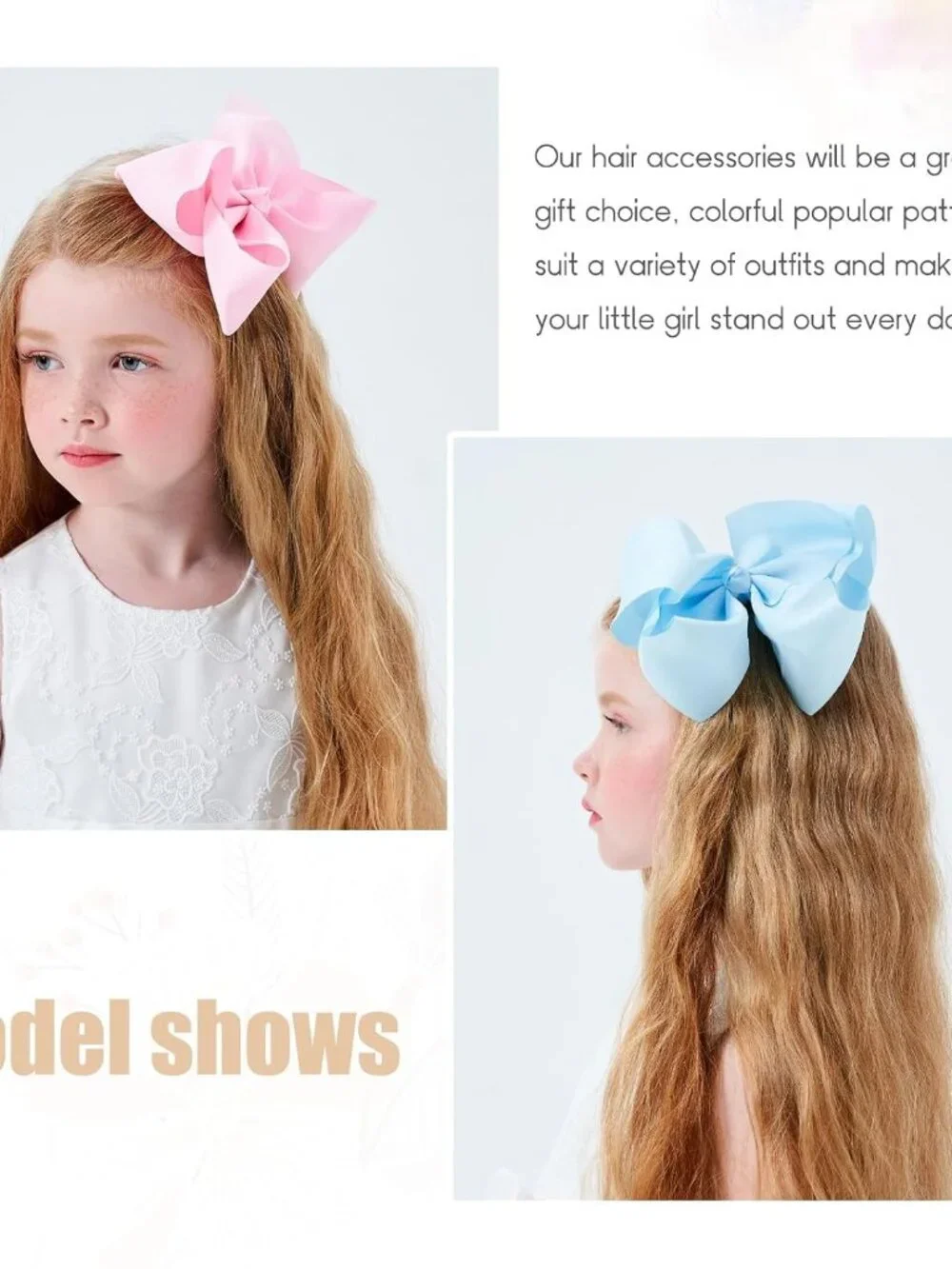 30PCS Big 6 Inch Hair Bows for Girls Grosgrain Ribbon Toddler Hair Accessories w